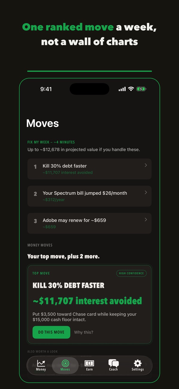 One ranked move a week