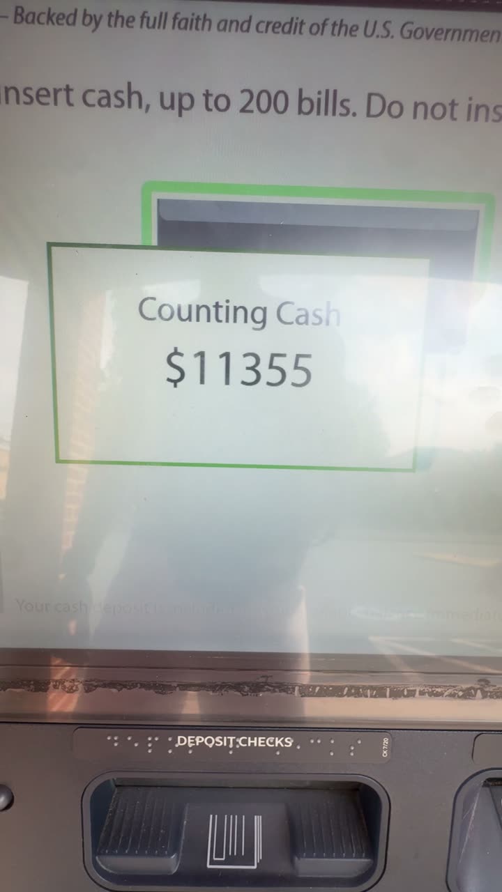 ATM screen reading $11,355