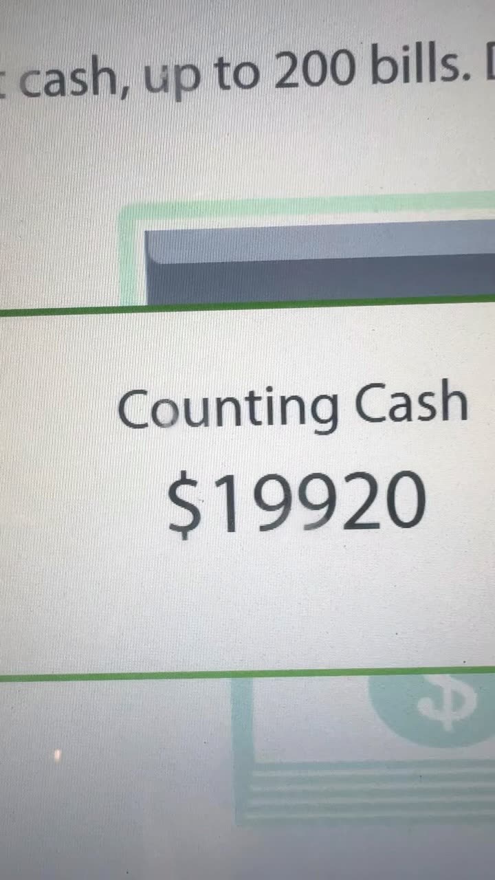 ATM screen reading $19,920